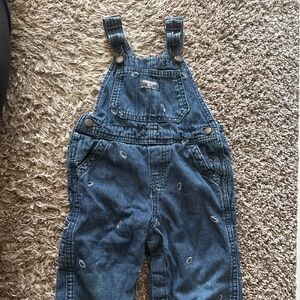 Toddler Osh Kosh Bigosh Overall Pants w/ Football Accents size 24 months